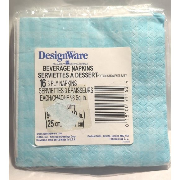 Precious Moments, Inc Beverage‎ Napkins 16 Vintage with stamped year 2000 - Picture 2 of 3